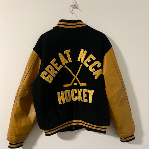 VINTAGE 80’s GREAT NECK HOCKET VARSITY JACKET - Picture 3 of 3